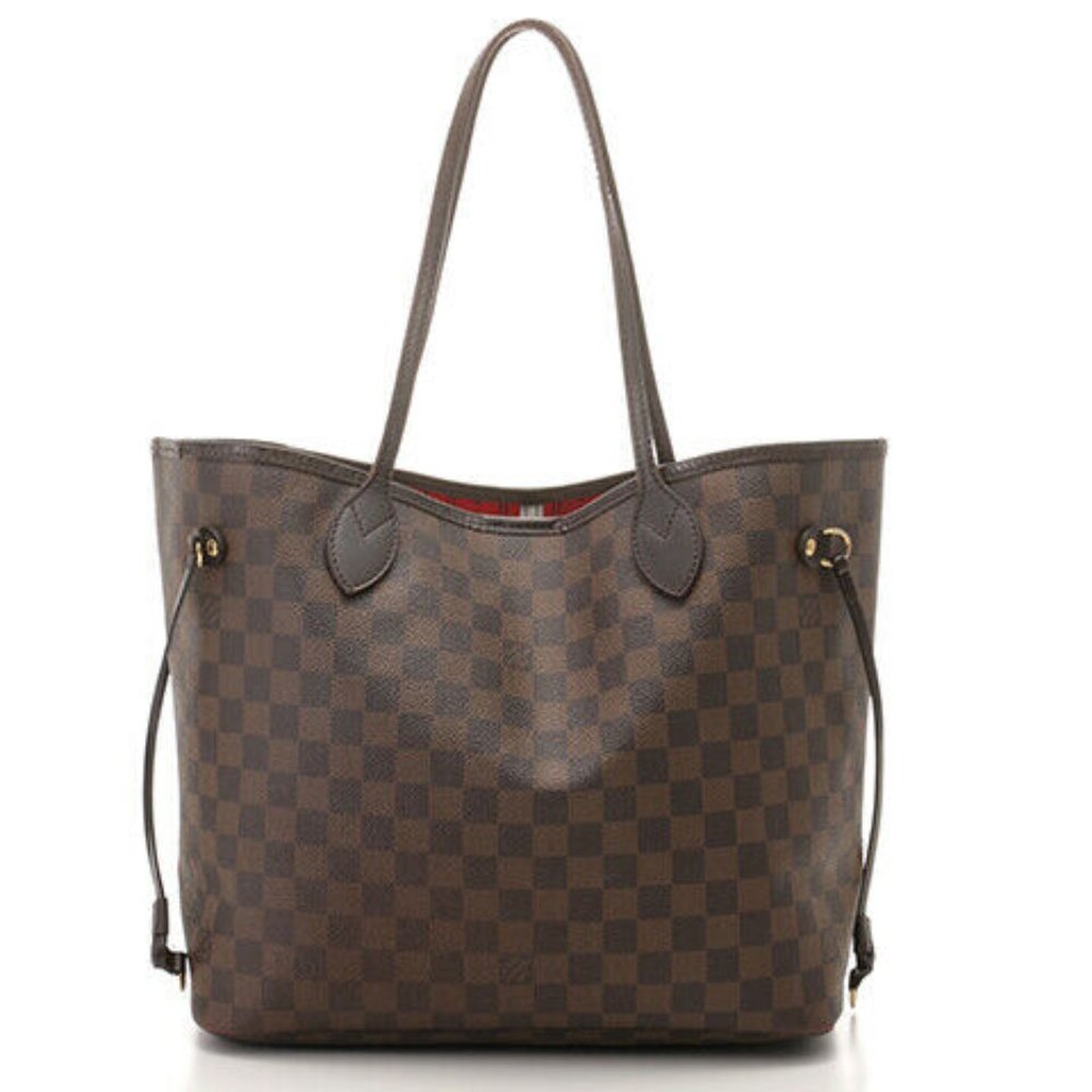 Auth Louis Vuitton Neverfull Mm Damier #3532U45